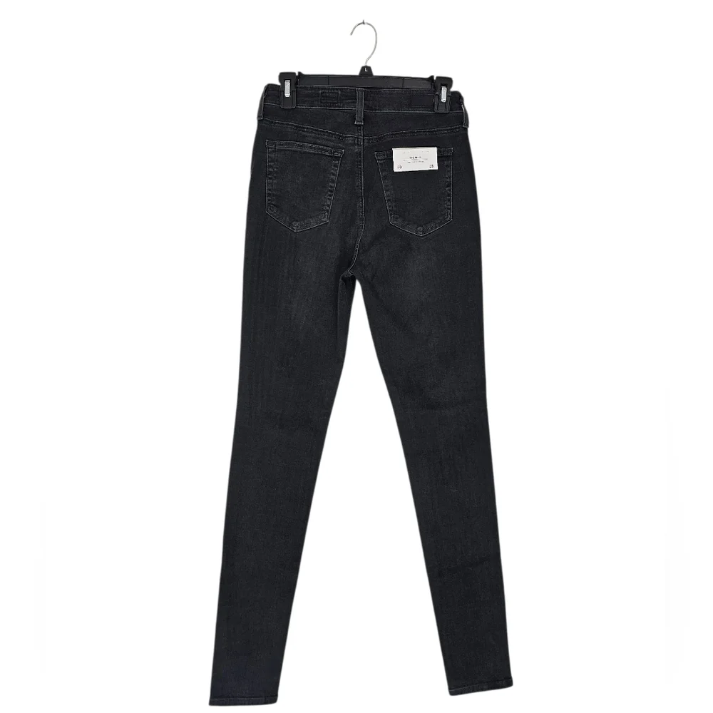 Ag Adriano Goldschmied The Mila Super High Rise Skinny‎ Ankle Black Jeans 28 NWT